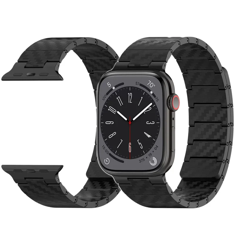

Роскошный магнитный браслет для Apple Watch 9 Ultra 2 49 мм, ремешок из углеродного волокна для iWatch Series 8 7 45 41 мм 44 мм 42 мм 6 543 SE Band