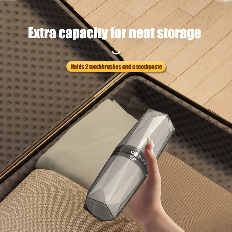 Juego de tazas de enjuague bucal de viaje, taza de cepillo de dientes eléctrico portátil, bolsa de lavado de dientes, botella de almacenamiento de champú, organizador de artículos de tocador