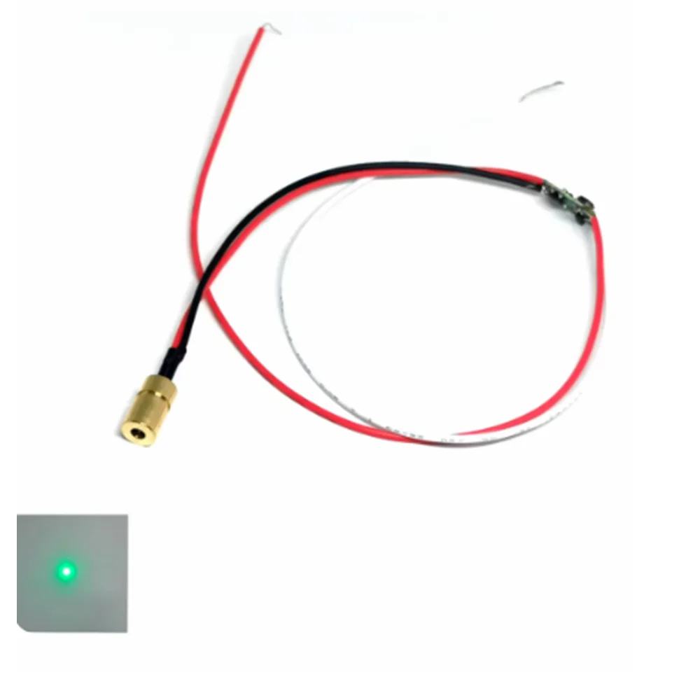 515nm 520nm 10mW Green Laser Module Dot Spot With Circuit Driver Out 6*10.5mm Mini Type