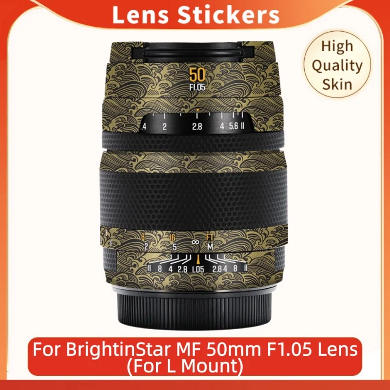 

Защитная виниловая пленка-наклейка для объектива BrightinStar MF 50mm F1.05 (для L-крепления), защитное покрытие для корпуса объектива 50F1.05