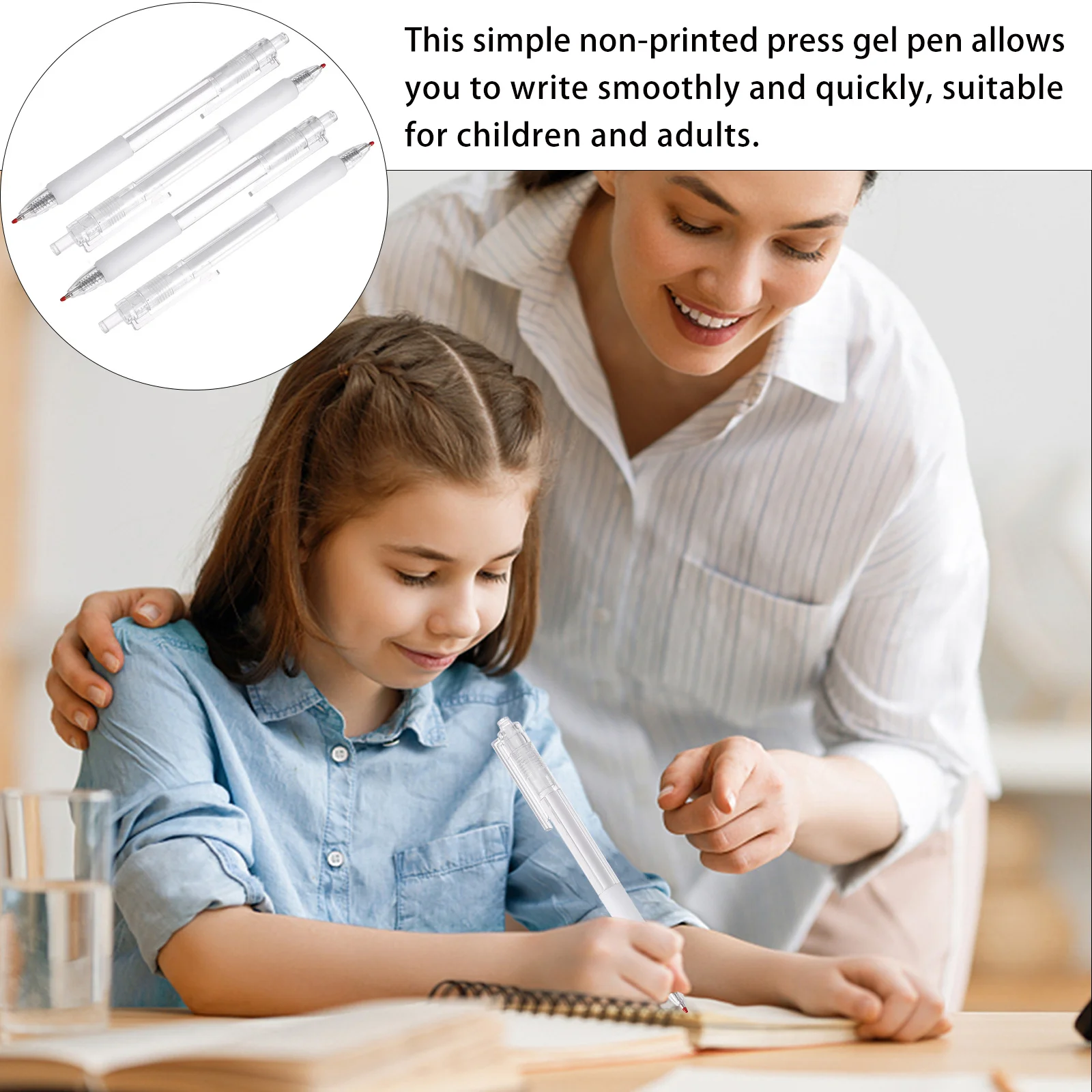 

12Pcs Pressed Gel Pens 0.5mm Smooth Flow Neutral Pens for Teachers Workers Clerks Secretaries Daily Use School Office Stationery