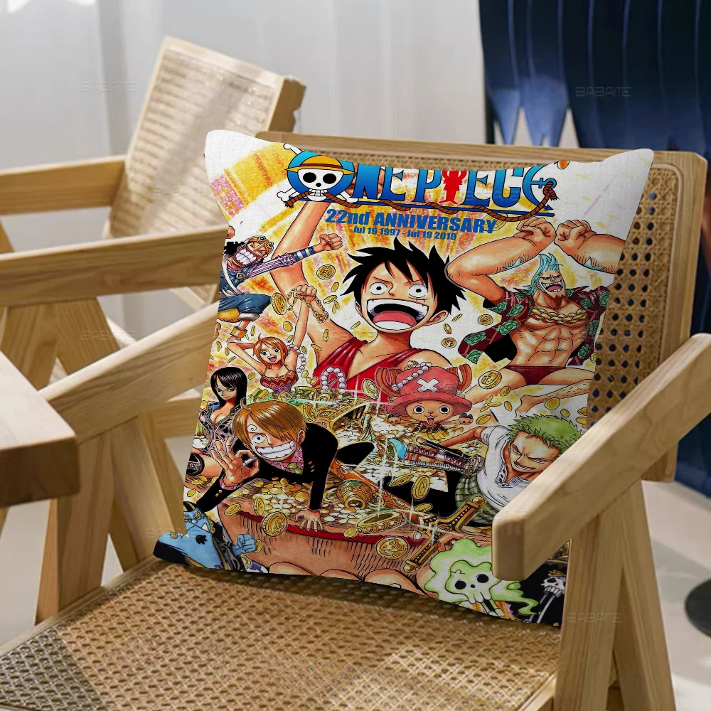 Japan Anime O-One-P-Pieces Personalized Pillow Cover Kids Bedroom Wild Party Decor Pillowcase Kid Birthday Shower Gift