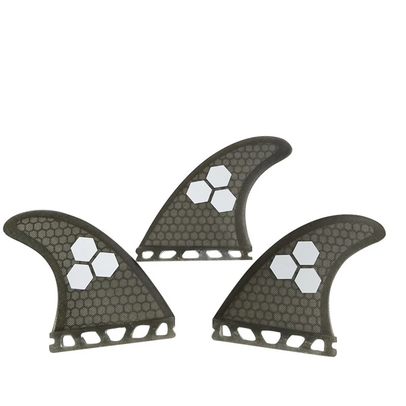 Surfboard Fin 3 pieces per set UPSURF Future S/M/L/UK2.1 Surfing Fins Fibreglass Honeycomb Single Tabs Gray Fin Surf Accessories