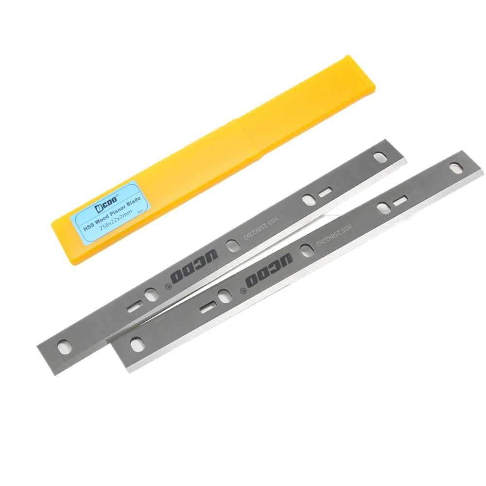 UCDO 1 Pair HSS Planer Blade 258x22x2mm Thickness Planer Knife Spare Part for Scheppach HMS1070 Bernardo PT-250