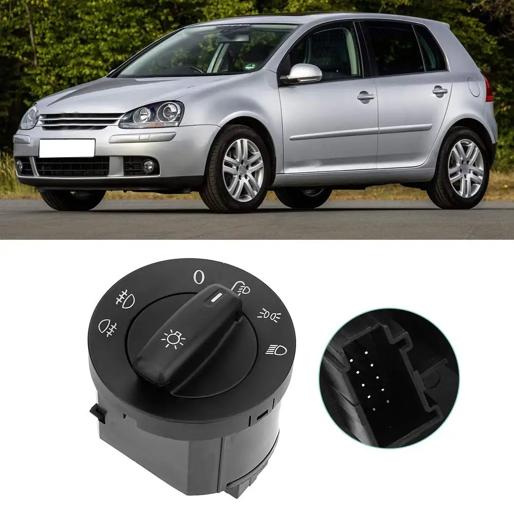 Car Headlight Fog Lamp Control Switch Button for Volkswagen VW Caddy Passat B6 CC Golf Beetle MK5 MK6 2003-2015 Car Accessories