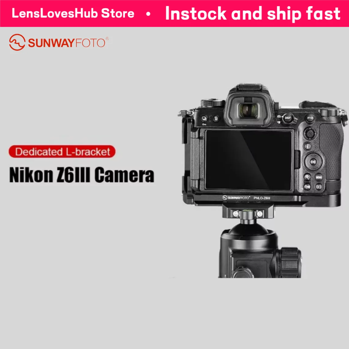 

Кронштейн SUNWAYFOTO L-образной формы для камеры Nikon Z6III, быстросъемная L-пластина Arca Swiss