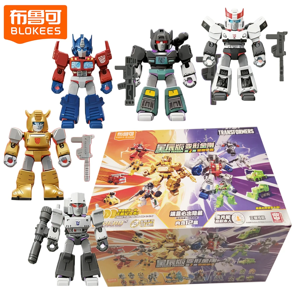 

New Original BLOKEES Transformers Defender Version Series Blind Box Movie Characters Trendy Decorative Models Gifts for Boys