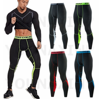 Men's Athletic Sports Trousers Training Fitness Running Tight Base Layer Pants Exercise Basketball Yoga Legging S M L XL 2XL 3XL