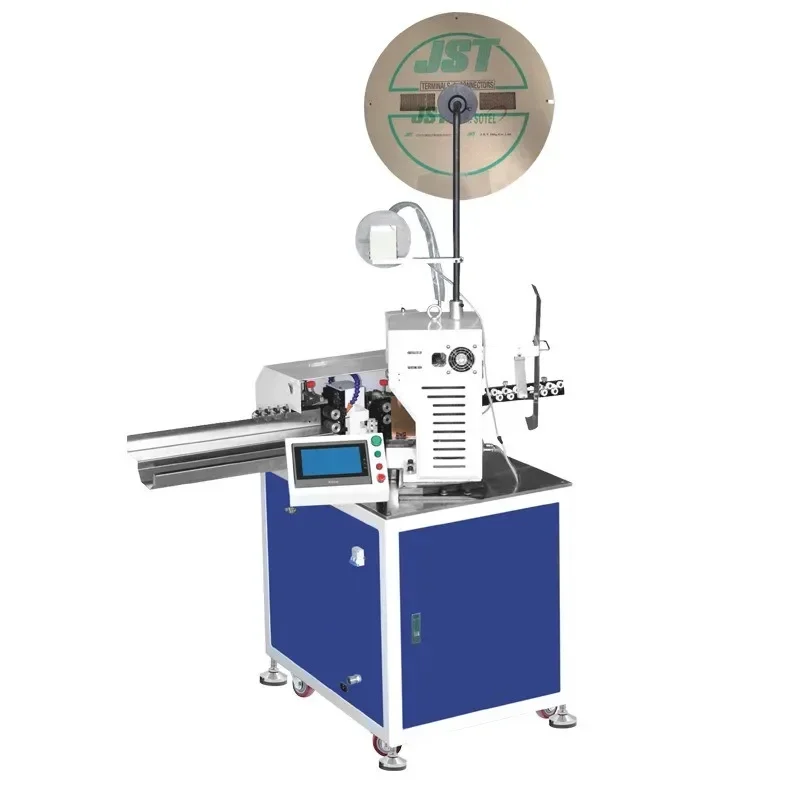Nova máquina elétrica totalmente automática de terminal único, máquina de friso, descascamento de fio paralelo duplo, descascamento de fio torcido