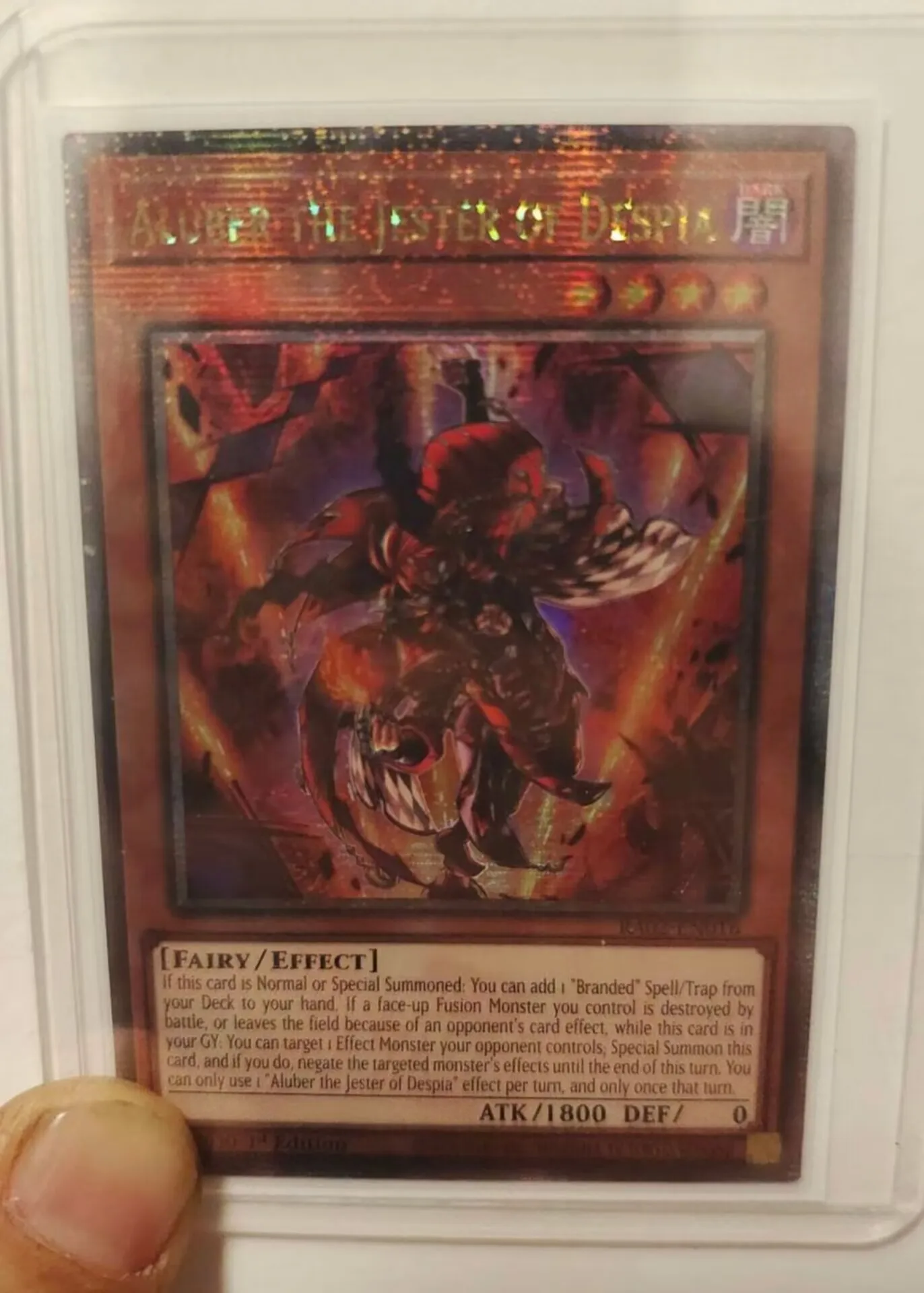 Yugioh KONAMI TCG RA02-EN016 Aluber the Jester of Despia 25th Quarter Century Secret English 1st Edition Collection Mint Card