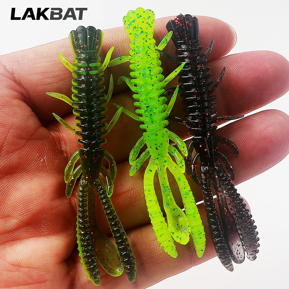 Schwimmende Weichköder-Set 5cm 6cm 7cm Garnelen-Jig-Rig Pesca Angelausrüstung 10Stk 20Stk Köder-Tackle Silikon-Swimbait Karpfen-Lockmittel – Detail 2