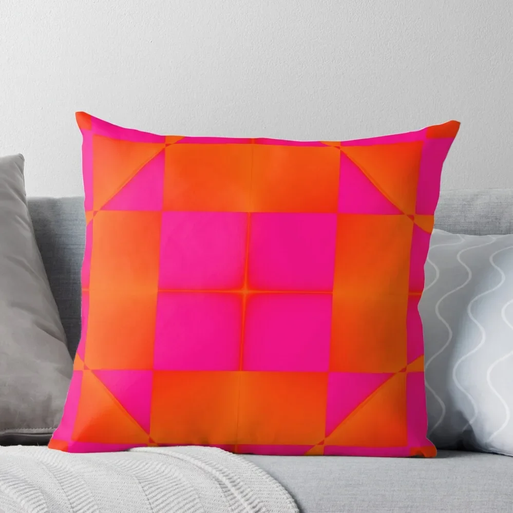 

Popping Pink and Orange Throw Pillow Custom Cushion Photo Luxury Sofa Cushions