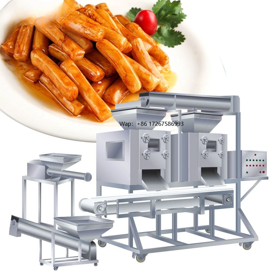 Full Automatic Tteokbokki Rice bar Rice Noodle Production Line Making Machines with Low Price .