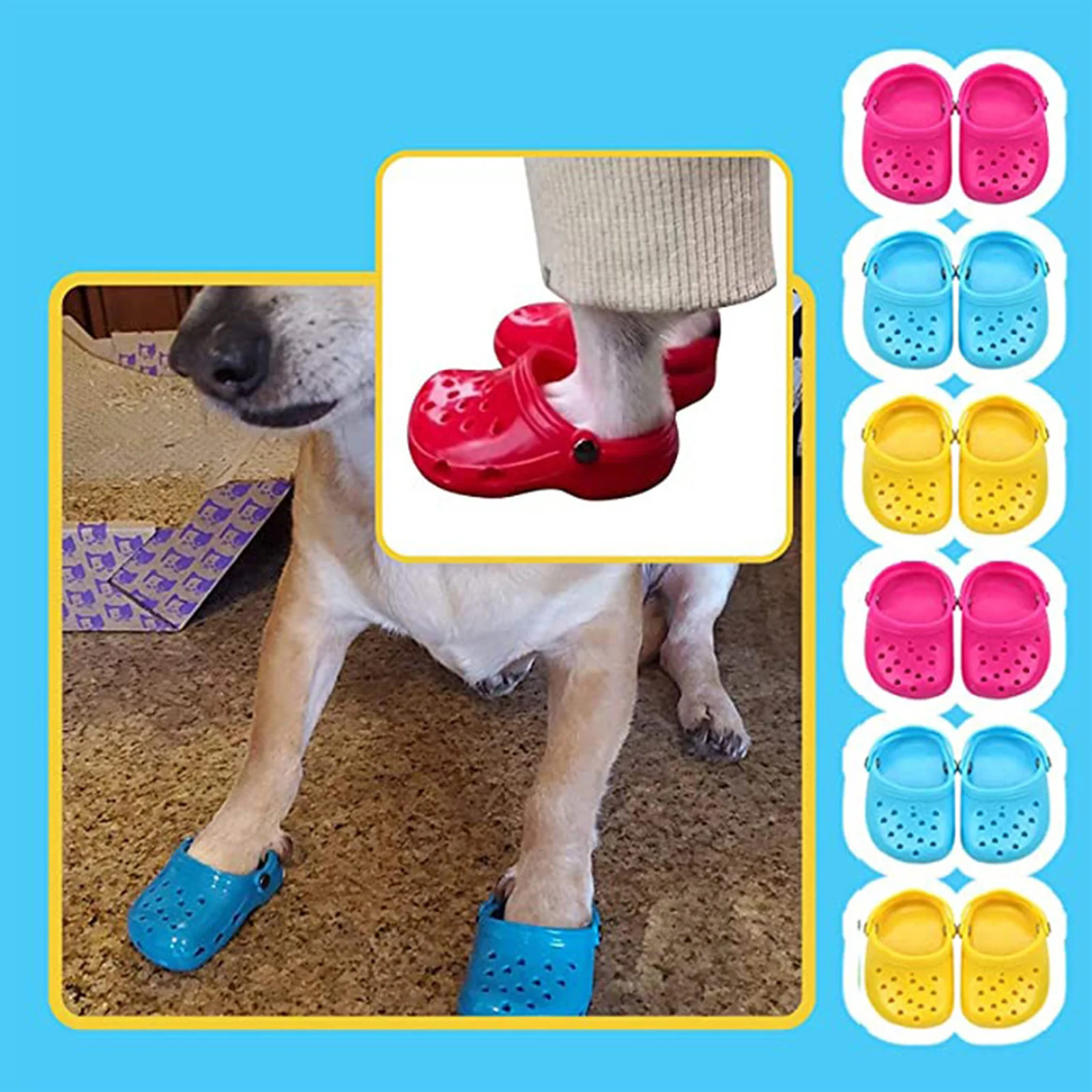 Solid Color Breathable Pet Slipper Feet Protection Outdoor Slide Sandals for Dog Cat Walking Running