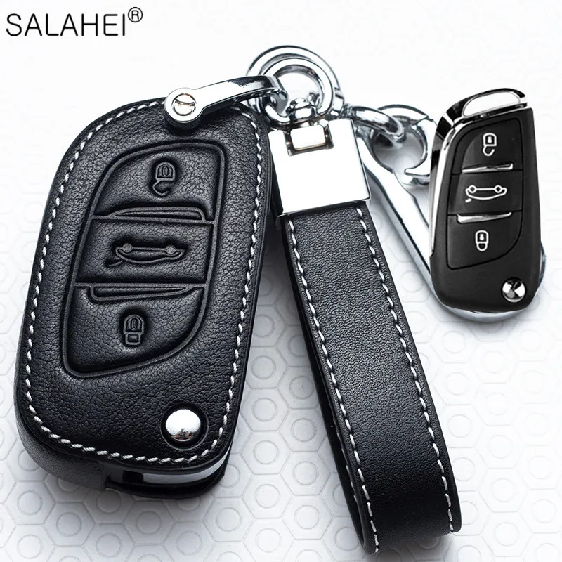 Fashion Car Key Case Cover Shell Bag Accessory For Citroen C1 C2 C3 C4 C5 XSARA PICA for Peugeot 306 407 807 for DS DS3 DS4 DS5