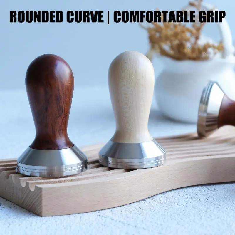 Easy Cleaning Stainless Steel and Coffee Grounds Tamper Espresso Press Tool for Uniform Distribution Baristas Tool 87HA