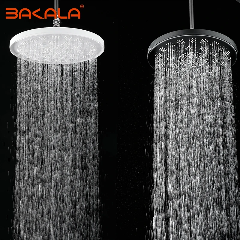 

12inch Large Flow Rainfall Shower Head High Pressure Supercharge Rain Sprayer ABS Ceiling Mounted Showers Bathroom Accessories