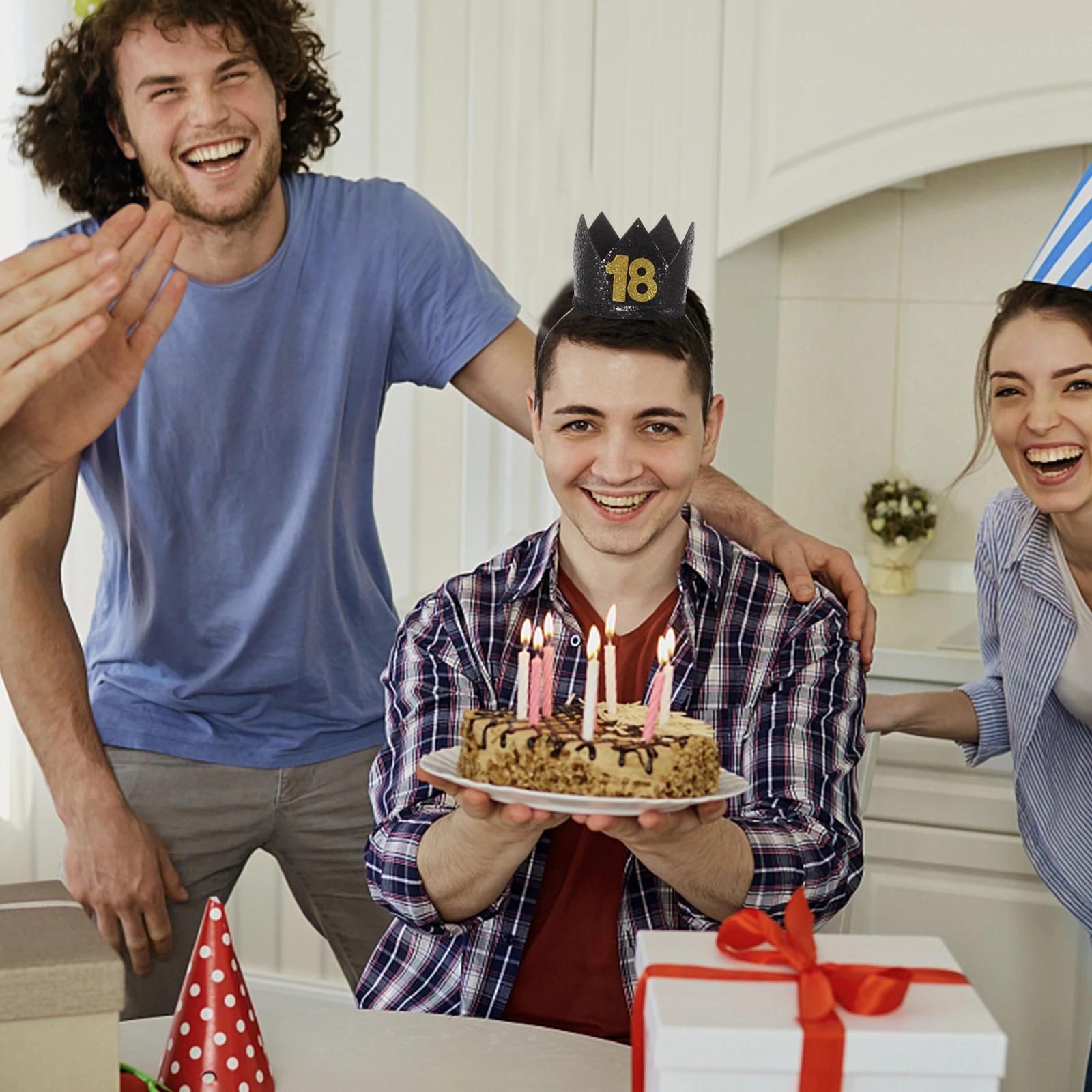 

1Pcs Birthday Party Hat Handmade Durable Crown Lightweight Portable Party Decor Birthday Accessories Hat Crown