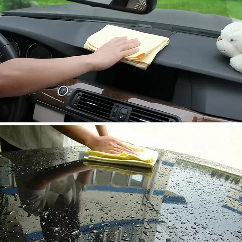 Super Absorbent Car Wash Towel Household Multifunctional Cleaning Towels PVA Chamois Towel Barrel Mounted Care Towel for Car Pet
