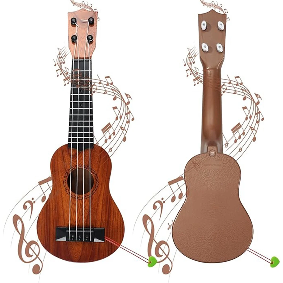 17 Zoll Kinder Ukulele Gitarre 4 Saiten Mini Gitarre Kinder Musikinstrumente Spielzeug mit Plektren für Kleinkind Kinder Jungen