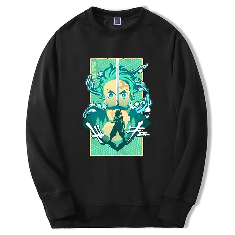 

Demon Slayer Anime Hoodies Adult Tanjirou Manga Kimetsu No Yaiba Graphic Sweatshirt Oversize Casual Harajuku Moletom Pullover