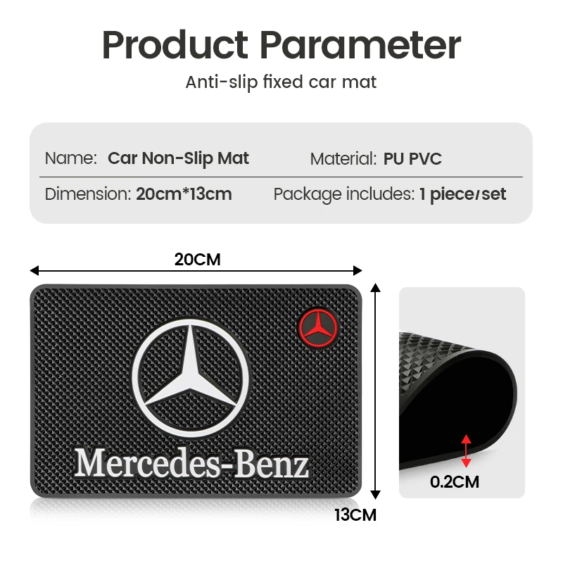 Car Dashboard Sticky Anti-Slip Mat Phone Key Holder Silicone Non-Slip Pad For Mercedes Benz AMG W212 W204 W211W168 W213 W205