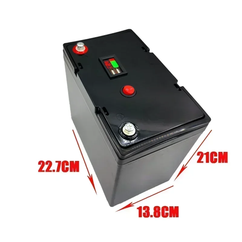 12V 50Ah Lithium Iron Phosphate Battery LiFePO4 Built-in BMS LiFePO4 Battery for Solar Power System RV House Trolling Motor