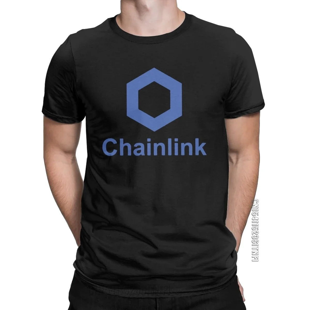 

Мужские футболки Chainlink LINK Coin, винтажная футболка из чистого хлопка, классические футболки с биткойнами, топы с круглым вырезом и принтом