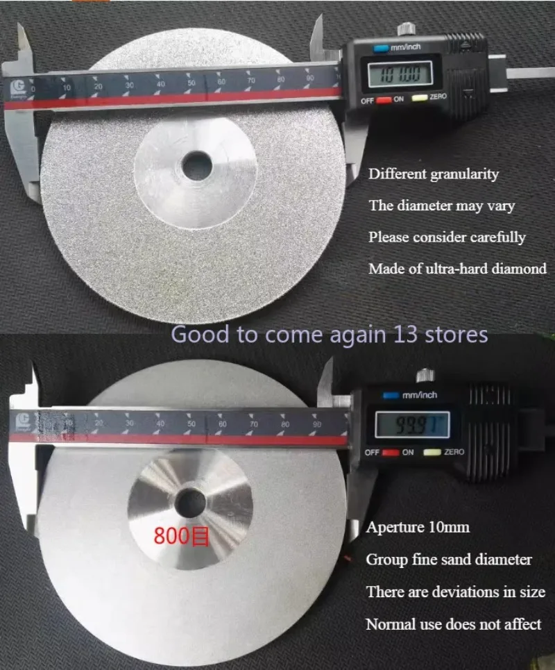1pcs Double Sided Diamond Disk Lapidary Grinding Disc Wheel 100mm 4 Inch x10mm Ceramic Gemstone Alloy Rotary Abrasive Tools