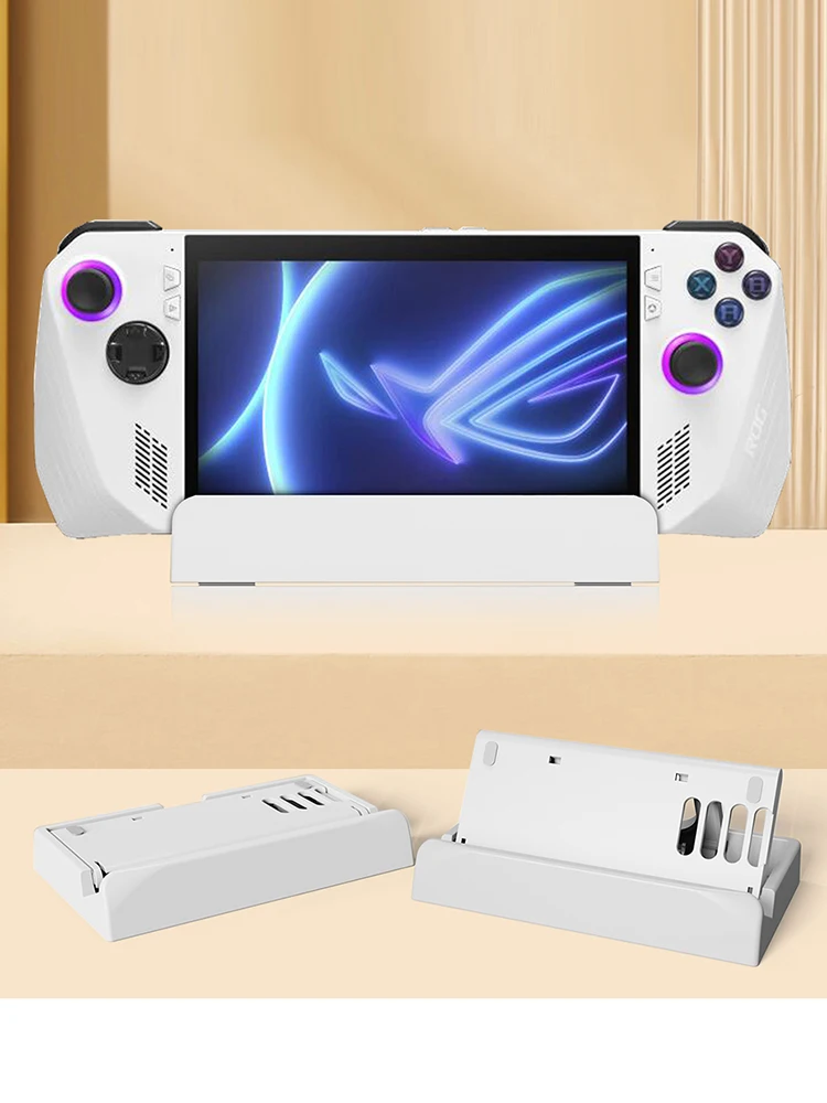 

Desktop Stand with Anti-Slip Silicone Pad Portable Game Stand Back Heat Sink Adjustable Foldable for ASUS Rog Ally/Steam Deck