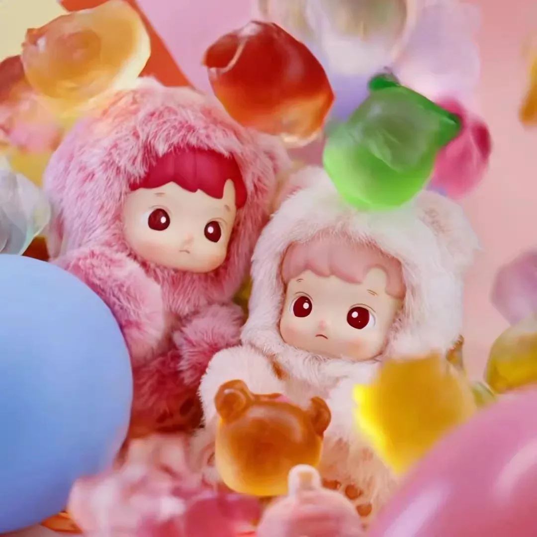 Kawaii pequeno urso doce série caixa cega, corte pequeno urso brinquedos de vinil mochila pingentes surpresa caixas presente do dia das bruxas