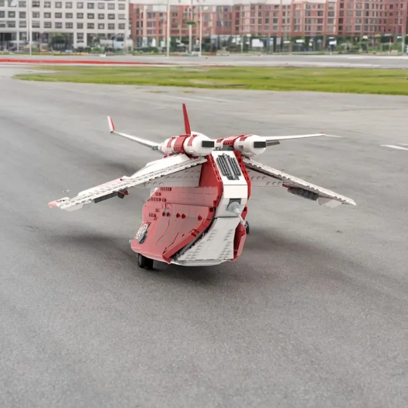1602pcs Clone Wars Style Republic Gunship, Double Doors Design, Accommodates Up To 17 Soldiers Ideal For Battle Scene Recreation