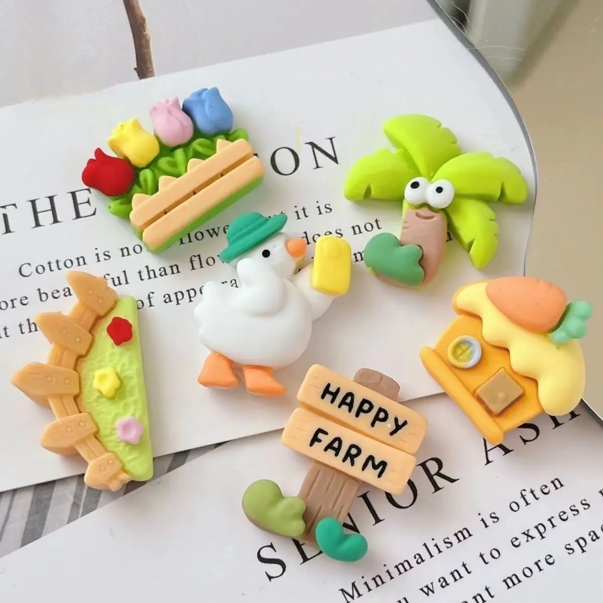 Dream Little Garden Duck Magnetic Sticker Mini Simulation European Bag Refrigerator Sticker Baking MemoSticker Magnet Decoration