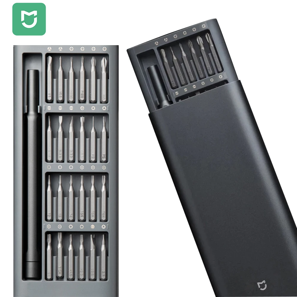 Oryginalny zestaw wkrętaków Mijia do codziennego użytku, 24 precyzyjne magnetyczne końcówki, aluminiowe pudełko, zestaw wkrętaków DIY do Xiaomi Xiomi Home