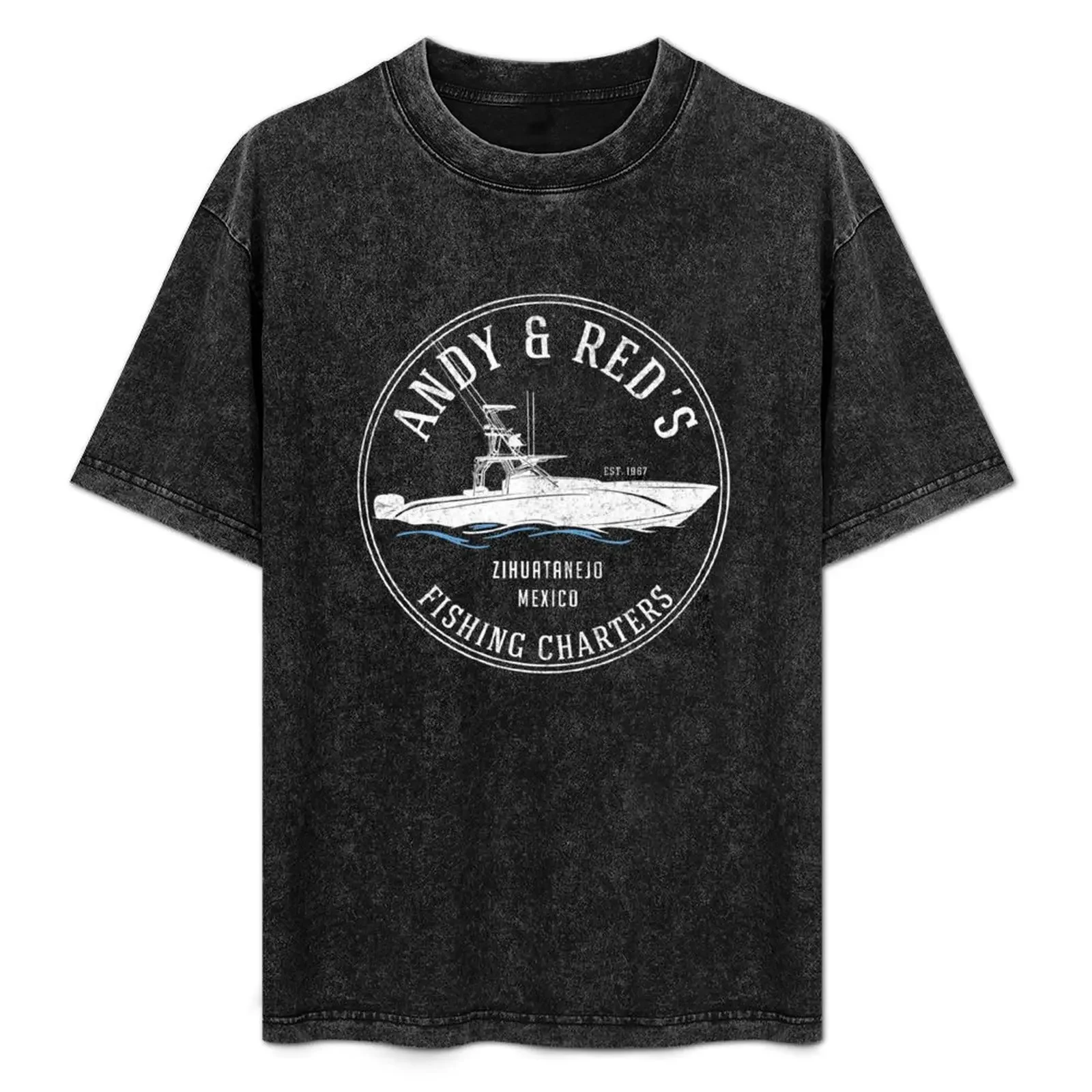 

Andy & Red's Fishing Charters T-Shirt vintage gifts for boyfriend vintage anime shirt oversized graphic tee mens t shirts