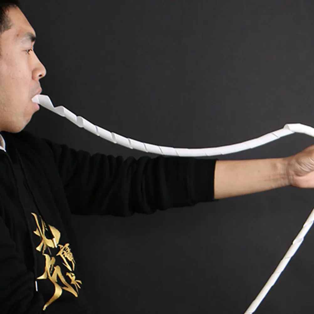 

12Pcs White Mouth Coils Vomit Paper Stage Performance Props Magic Toys For Entertaining Shows