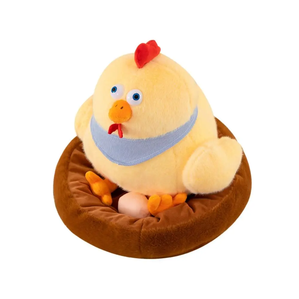 

PP Cotton Simulation Hen Plush Toy With Nest Hen Chick Family Plush Toys Fluffy Cartoon Chick Family Plush Dolls