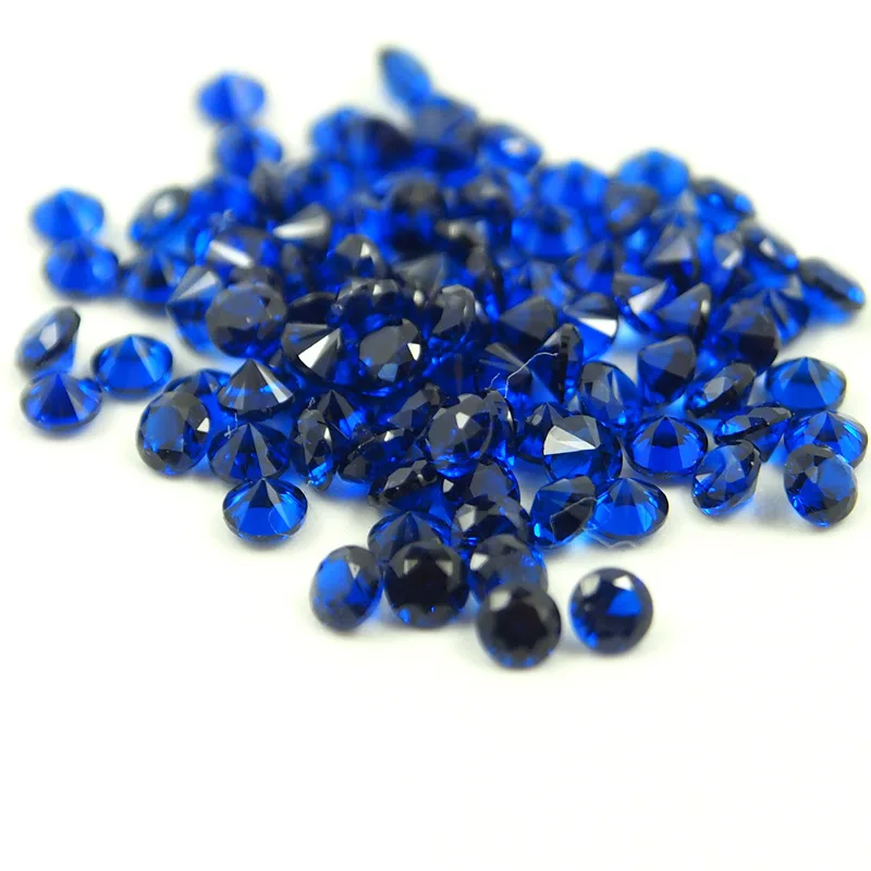 

25pcs/lot Wholesale Loose Nano Gemstone London Blue Yellow Color 4-10mm Synthetic Nanocrystal Stone for Jewelry Accessories