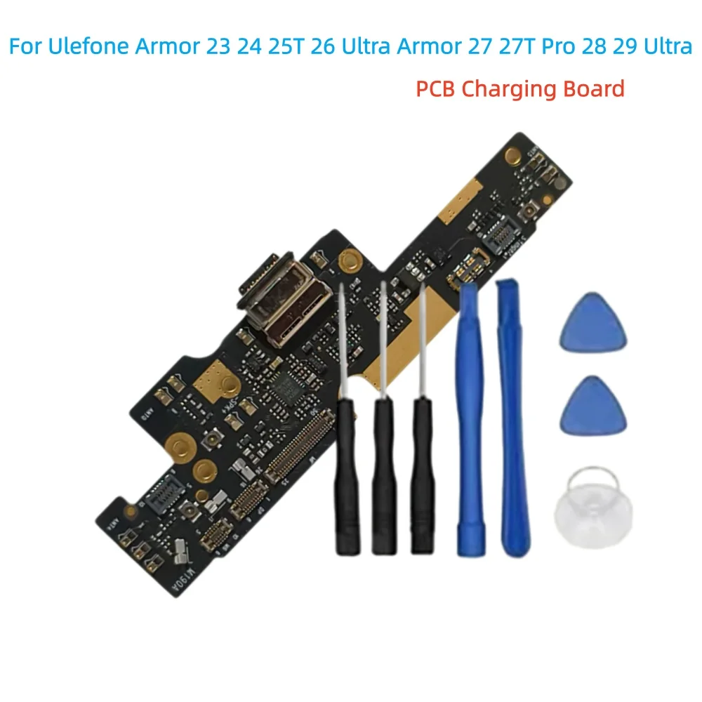 New for Ulefone Armor 23 24 25T 26 Ultra Armor 27 27T Pro 28 29 Ultra Phone USB Type C Charging PCB Board Dock Repair Parts