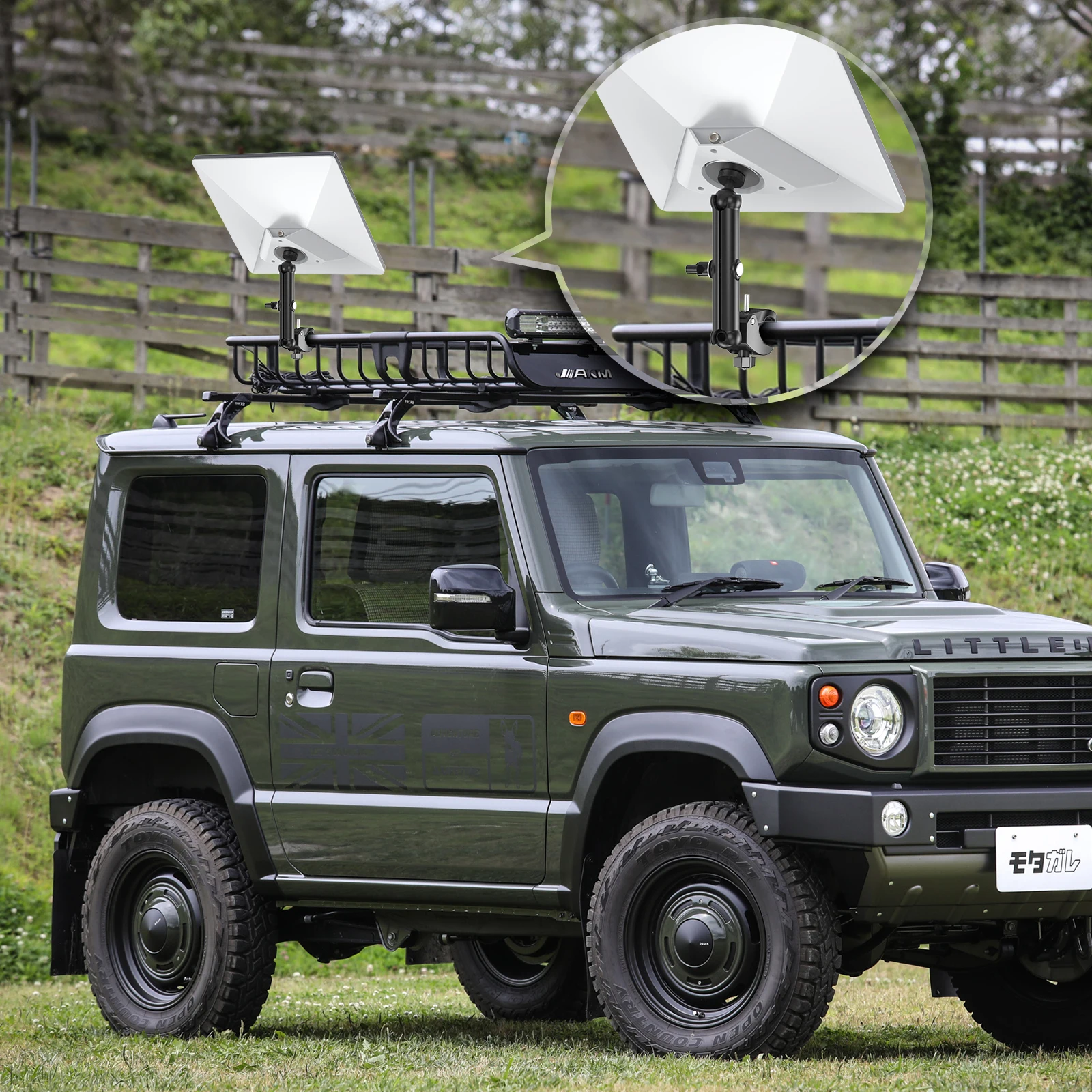 EDUP SK0146 Starlink Mini Regulowany Zestaw Mocujący z Zaciskiem – Przenośny Uchwyt ze Stopu Aluminium do Autokaravanów, Bagażników Dachowych, Balkonów – Montaż Bez Użycia Narzędzi