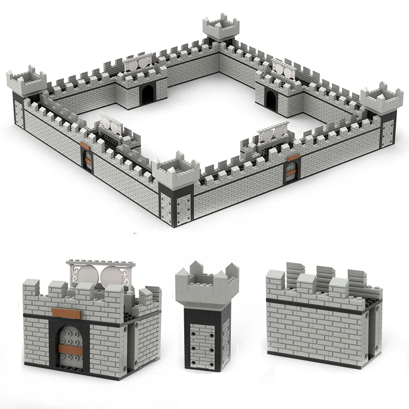 

Chinese-Style Ancient City Wall Scene MOC Building Blocks Parts City Gate Tower Watchtower Assembled Education Toys Bricks Gifts