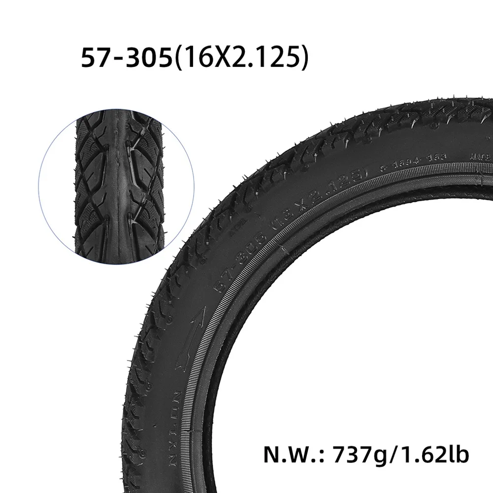 Pratical Cycling Outdoor Sports Tire Bicycle Tires Replacements Accessories Black Parts Rubber 16 Inch Bicycle