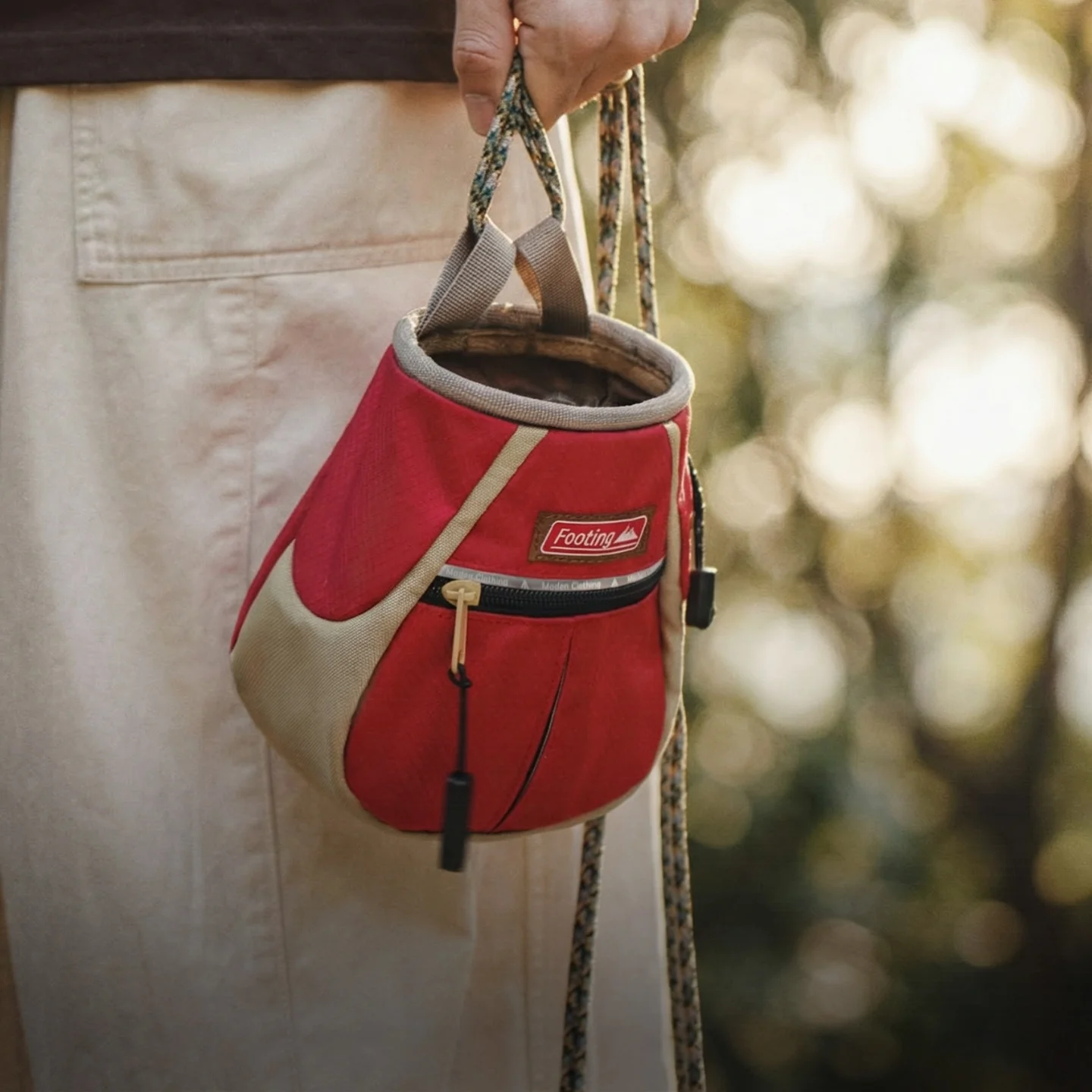 Men's Red Outdoor Crossbody Bag - Lightweight Utility Shoulder Pouch