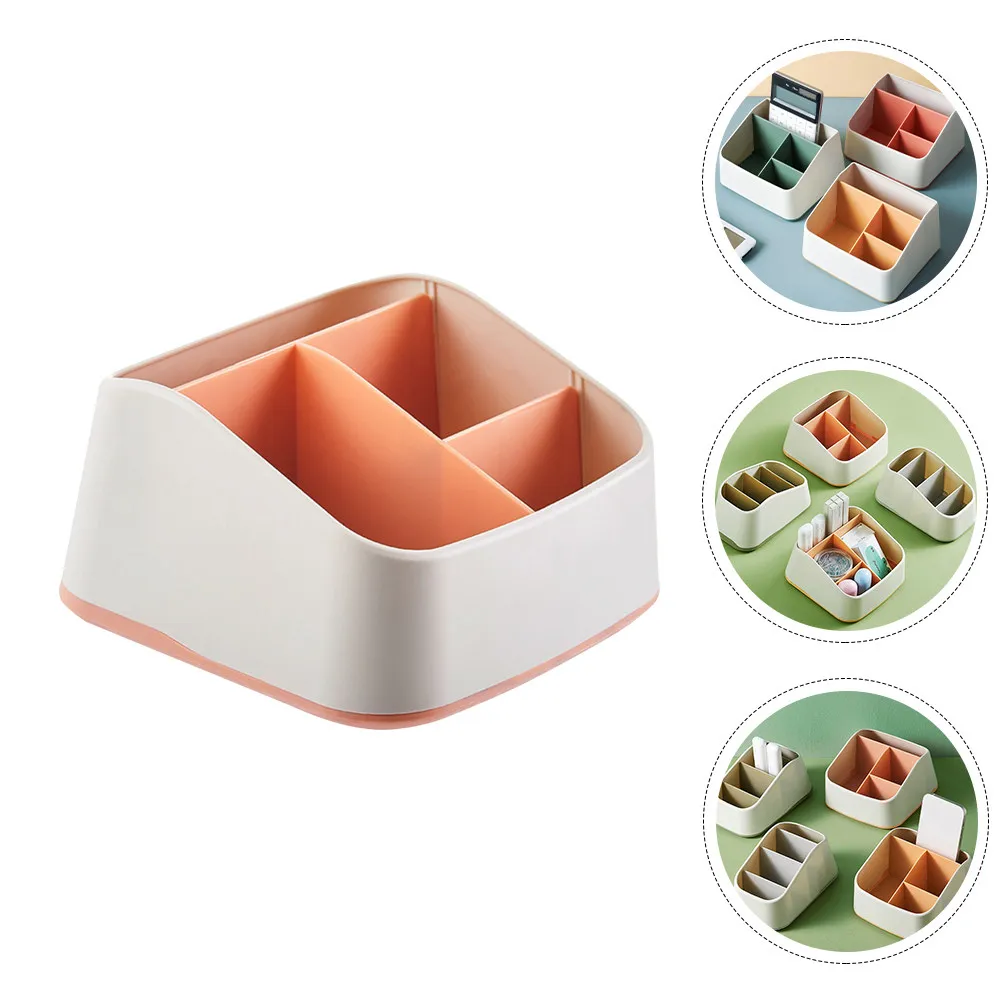 Large Military Green Desktop Storage Box Thickened Multi Compartment Desk Organizer for Makeup Stationery Home Office Table