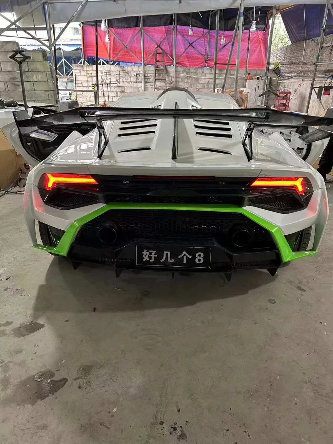 For Gallardo Upgrade Kit Hurricane STO Front Bumper Assembly Rear Bumper Headlight Hood Engine-New Towing Hitch