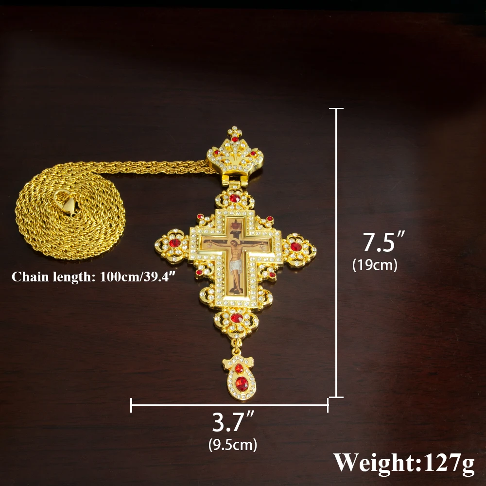 

Eastern Orthodox Catholic Church Jesus Icon Metal Cross Pendant Church Ritual Supplies