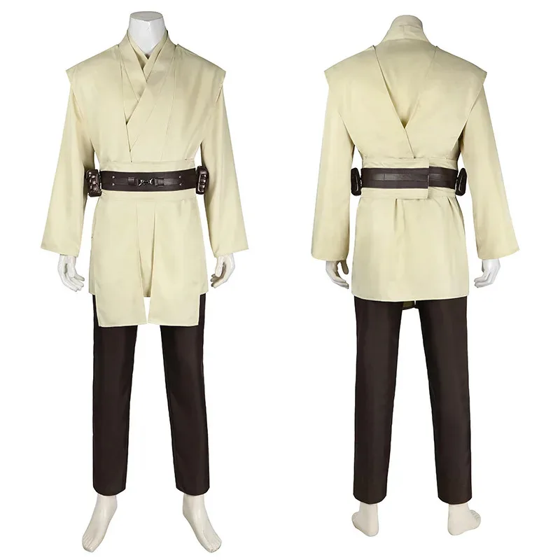 

Halloween 2025 Qui-Gon Jinn Cosplay Uniform Set And Cloak Order Stage Costume Carnival Party Jedi Master Role-playing dt'99