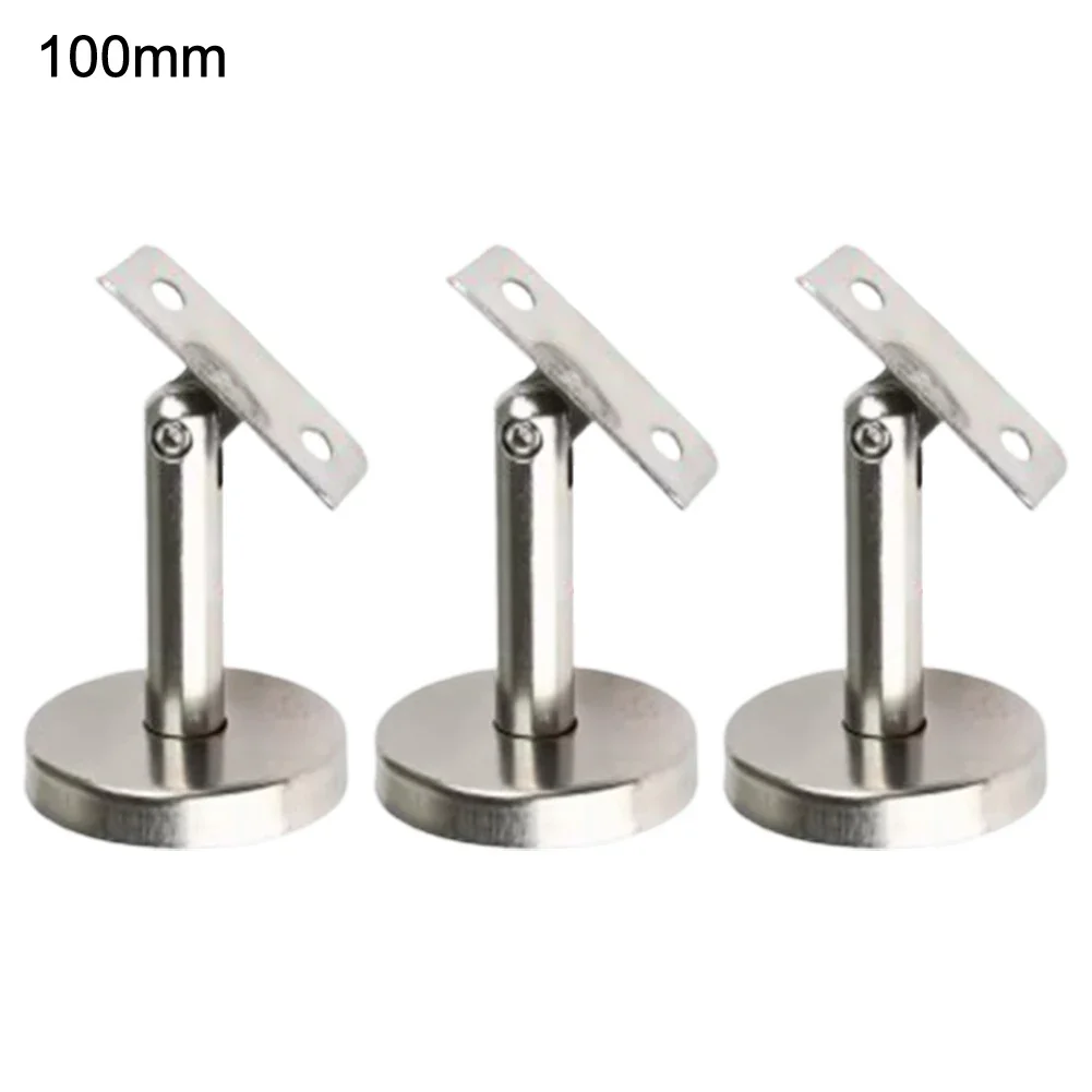 3 Pcs Stair Handrail Brackets Adjustable Column Straight Bracket 304 Stainless Steel Handrail Wall Support Fixed Hardware