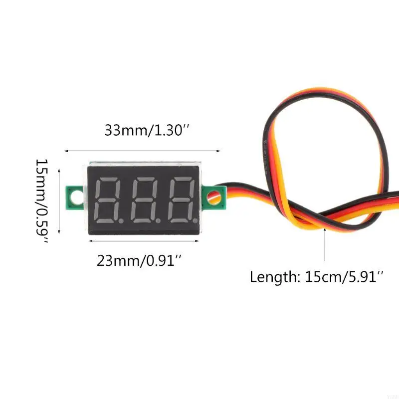 Y55E 0,36 "voor 0-100V 3 Digit 3 Draden Digitale voltmeter LED-display Paneel Met
