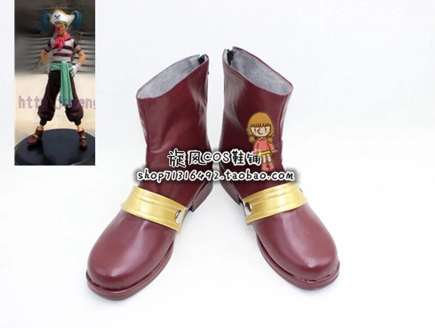 

Anime Buggy‌ ONEPIECE Cosplay Costume Shoes Handmade Faux Leather Boots Halloween Carnival Boots